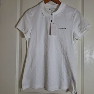 Porsche White Polo Shirt